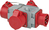 Brennenstuhl 1081640 adattatore per presa di corrente Grigio, Rosso
