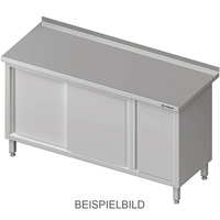 Arbeitsschrank mit Schiebetüren, 1600x700x850 mm, mit Flügeltürschrank links,