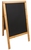Doppeltafel 120 cm, teak Kundenstopper mit Kreidetafel , teakfarben aus