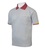 Poloshirt Kurzarm ESD, ESD-Bekleidung, hoher Komfort, EN61340-5-1, Silbergrau-Rot, Gr. XL