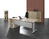 Schreibtisch, 1600x800x680-820 mm, Ahorn/Silber