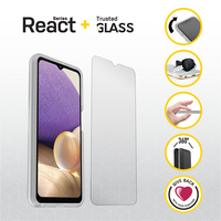 OtterBox React + Trusted Glass Samsung Galaxy A32 5G - clear - Custodia + Glass