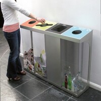 C-Bin Quad Recycling Bin - 320 Litre C-Bin Quad - Transparent Bodies