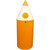 Micro Pencil Litter Bin - 42 Litre - Orange - Plastic Liner