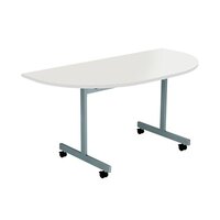 Jemini D-End Tilt Table 1400 x 700mm White/Silver KF822462