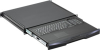 19'' Schublade mit Tastatur 1 HE, Touchpad, RAL 9005, englische Tastatur