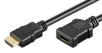 HDMI Verlängerungskabel, HDMI Stecker Typ A auf HDMI Buchse Typ A, vergoldet, 2