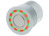 Drucktaster, 2-polig, silber, beleuchtet (rot/grün), 0,125 A/48 V, Einbau-Ø 30 m