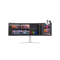 LG Monitor 49" - 49WQ95C-W (IPS; Ívelt; HDR; 32:9; Dual QHD 5120x1440; 144Hz, 5ms; 400cd; HDMI; DP; USB-C; Spk; Mag)