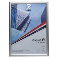 Photo Album Co Inspire for Business Poster/Photo Snap Frame A2 Aluminium Frame Plastic Front Silver