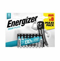 Energizer Max Plus AAA Alkaline Batteries (Pack 8)