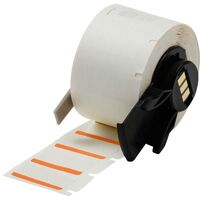 Polyester labels for BMP61/M611 Printer 25.40 mm x 12.70 mm M61-17-494-OR, Orange, White, Self-adhesive printer label, Polyester, Printer Labels