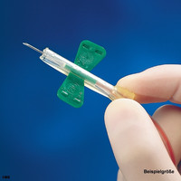 Vacutainer Safety-Lok Bd 23 G (0,6 x 19 mm), hellblau, mit Luer Adapter, 18 cm Schlauch (50 Stück), Detailansicht