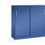 Armario de puertas correderas ASISTO, altura 1292 mm, anchura 1200 mm, azul genciana / azul genciana.