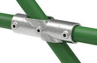Rohrverbinder | Kreuzstück 30-45° | 130C42 | 42,4 mm | 1 1/4" | Temperguss u. Elektrogalvanisiert