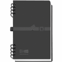 Adressbuch A6 schwarz 12-teiliges Register mit 72 Einlegeblättern