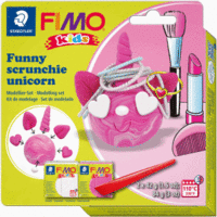 Modelliermasse Fimo Kids Kunststoff Set -scrunchie unicorn- 2x42g