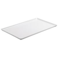 APS Float Melamine Tray in White with Non Slip Feet Dishwasher Safe - 1/1