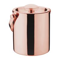 Olympia Copper Barware Ice Bucket Double Wall Lid 1Ltr Kitchen Restaurant