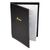 Olympia Black Faux Leather Menu Cover with Contrast Stitching - 4 Pages - A5