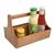 T&G Acacia Wood Condiment Basket With Handle Holder Restaurant Table Tidy