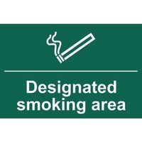 Designated Smoking Area Sign