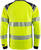 Flamestat High Vis T-Shirt Langarm Kl.3, 7359 TFL Warnschutz-gelb/marine - Rückansicht