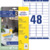 Adress-Etiketten, Home Office, Kleinpackung, A4 mit ultragrip, 45,7 x 21,2 mm, 10 Bogen/480 Etiketten, weiß