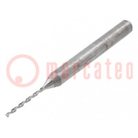 Drill bit; Ø: 0.8mm; carbon steel; PCB; 1/8" (3,175mm)