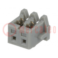 Enchufe; IDC; hembra; KR; 2mm; PIN: 2; para conducto; 100V; 1A; gris