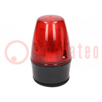 Signaalgever: licht; continu licht,knipperlicht; rood; LEDS100