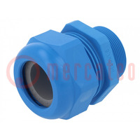 Cable gland; with long thread; M40; 1.5; IP68; polyamide; blue