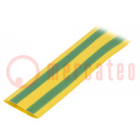 Krimpkous; zonder lijm; 2: 1; 19,1mm; L: 1m; geel-groen; polyolefin
