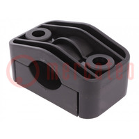 Fixing clamp; Cable P-clips; ØBundle : 25÷46mm; polyamide; black