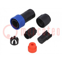 Connector: circular; plug; female; PIN: 6; w/o contacts; for cable