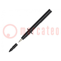 Probe tip; 32A; black; Socket size: 4mm; Plating: nickel plated