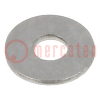 Washer; round; M1; D=3.2mm; h=0.3mm; A2 stainless steel; DIN 125A