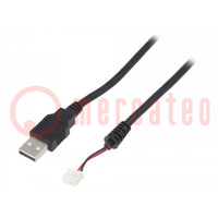 Câble-adaptateur; 450mm; USB; USB A