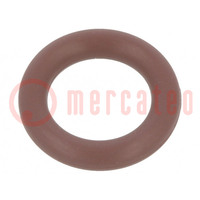 Joint O-ring; FPM; Thk: 2mm; Øint: 7mm; maron; -20÷200°C