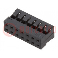 Plug; wire-wire/PCB; female; Milli-Grid; 2mm; PIN: 14; w/o contacts