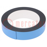 Tape: fixing; W: 25mm; L: 5m; Thk: 0.8mm; two-sided adhesive; acrylic