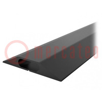 Cable protector; Width: 83mm; L: 3m; PVC; H: 14mm; black; CablePro GP