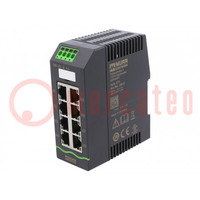 Switch Ethernet; unmanaged; Number of ports: 8; 9.5÷31.5VDC; RJ45