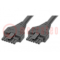 Kábel; Micro-Fit 3.0; anya; PIN: 6; Hossz: 3m; 8,5A; Szigetelés: PVC