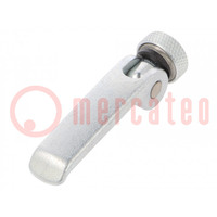 Lever; clamping; Thread len: 8mm; Lever length: 44mm; Body: natural