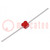 LED; 1.65mm; red; axial; 1÷10mcd; 90°; Front: convex; 1.5÷3V; THT