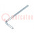 Wrench; hex key with protection; TR 3mm; Overall len: 63mm