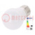 LED-lampje; koud wit; E27; 220/240VAC; 470lm; P: 5,5W; 180°; 6400K