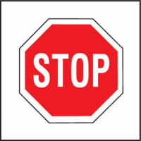 Winkelschild - Halt! Vorfahrt gewähren!, STOP, Rot, 20 x 20 cm, Aluminium