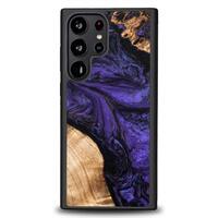 1_Hülle aus Holz und Harz für Samsung Galaxy S23 Ultra Bewood Unique Violett – Lila und Schwarz